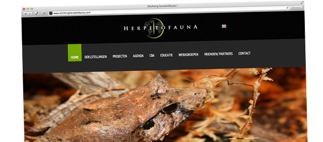 Nieuwe website voor Stichting Herpetofauna